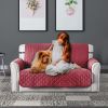Reversible Sofa Cover Chair Loveseat Couch Slipcover Microfiber Cushion Furniture Protector Shield Water-Resistant w/ Elastic Strap for Kids Pet Dog C