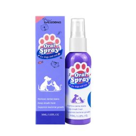 Yegebang Cat And Dog Teeth Cleaning Spray Pet Oral Cleaning Deodorizing Fresh Breath (Option: 3pcs)