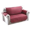 Reversible Sofa Cover Chair Loveseat Couch Slipcover Microfiber Cushion Furniture Protector Shield Water-Resistant w/ Elastic Strap for Kids Pet Dog C