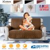 Reversible Sofa Cover Chair Loveseat Couch Microfiber Slipcover Cushion Furniture Protector Shield Water-Resistant w/ Elastic Strap for Kids Pet Dog C