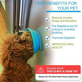 Silicone pet bowl anti-choking pet slow food bowl dog supplies silicone pet slow food bowl (Select: BD055-blue)